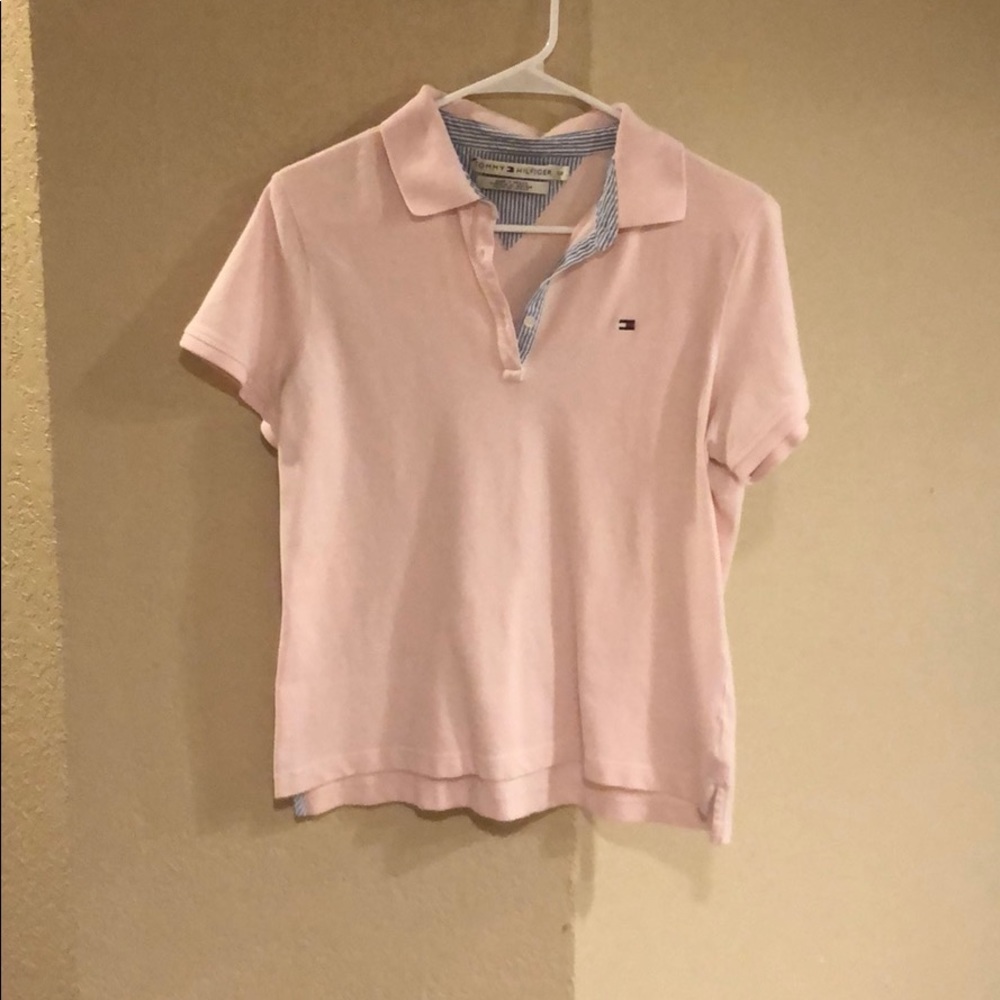 Tommy Hilfiger pink polo t-shirt
